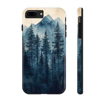 Misty Forest iPhone Case - Nature-Inspired Mountain Scene Protective Cover