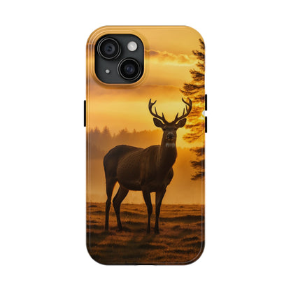 Sunset Majesty: Regal Stag – iPhone Case