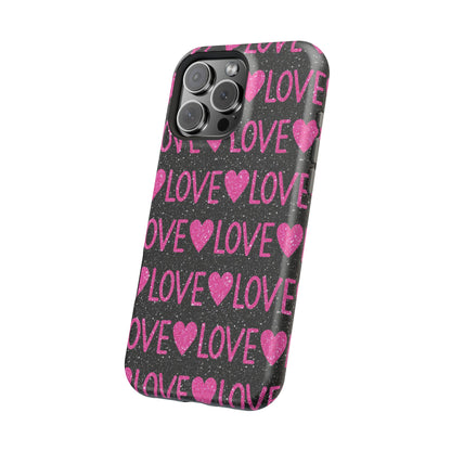 Pink Glitter Love MagSafe Case