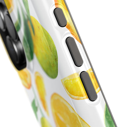 Sunny Citrus Grove Tough MagSafe iPhone Case – Watercolor Orange Design, Dual-Layer Protection