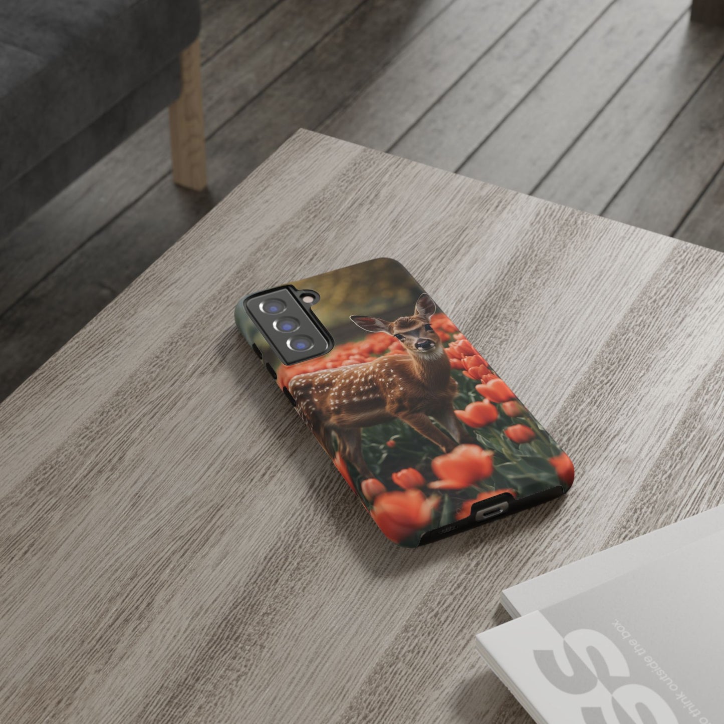 Fawn Among Tulips Samsung Galaxy Case