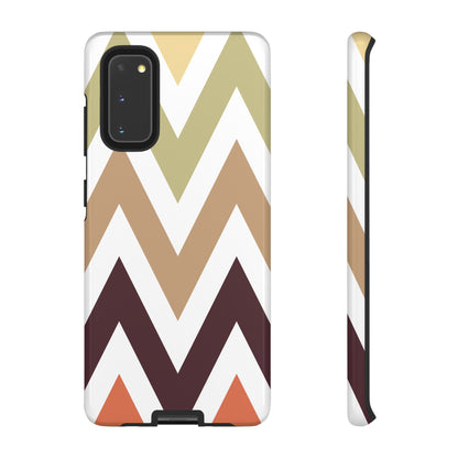 Earthy Chevron Samsung Galaxy Case – Boho-Inspired Design with Dual-Layer Protection