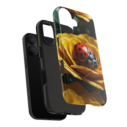 iPhone Case: Ladybug on Yellow Petals