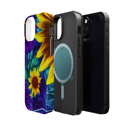 Purple & Gold Sunflower Dream - MagSafe iPhone Series Case