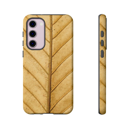 Golden Leaf Texture Samsung Galaxy Case – Minimal Nature