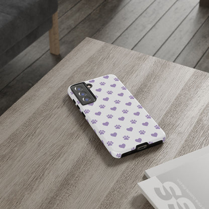 Paw Prints & Hearts – Samsung Galaxy Case, Cute and Durable Design