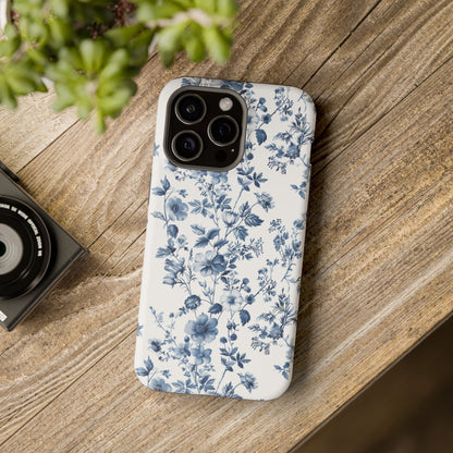 Enchanted Garden Blue Toile iPhone Case