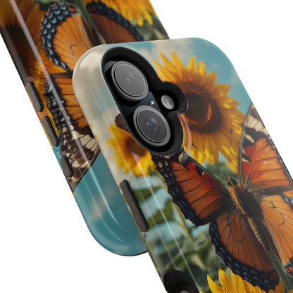 Vibrant Butterfly & Sunflower – MagSafe iPhone Case