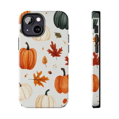 Autumn Pumpkin iPhone Case – Fall Leaves and Harvest Design