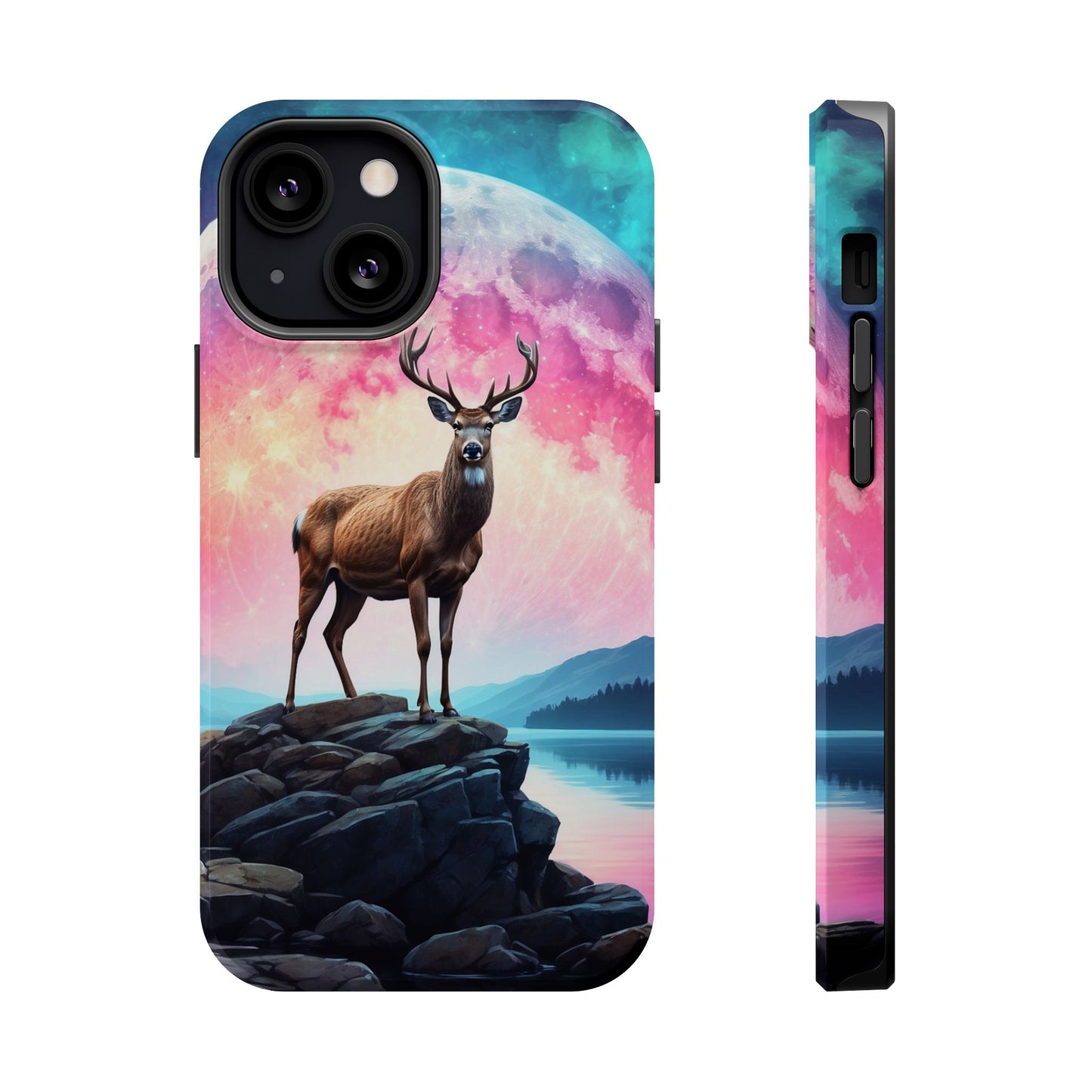 Vibrant Stag in Bloom – MagSafe iPhone Case