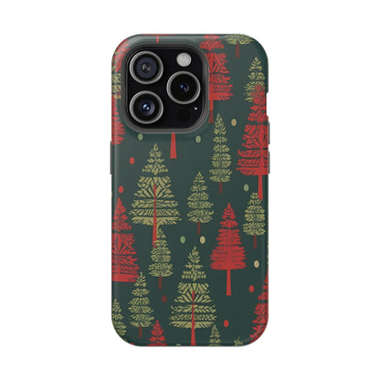 Retro Christmas Trees Pattern -  MagSafe iPhone Series Case