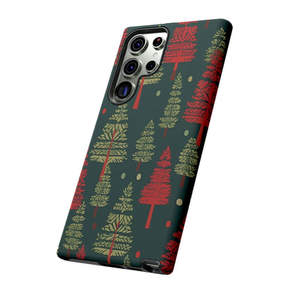 Retro Christmas Trees Pattern - Samsung Galaxy Series Case