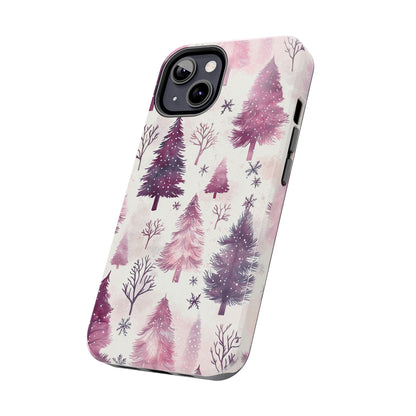 Winter Wonderland Purple Christmas Trees – iPhone Series Case