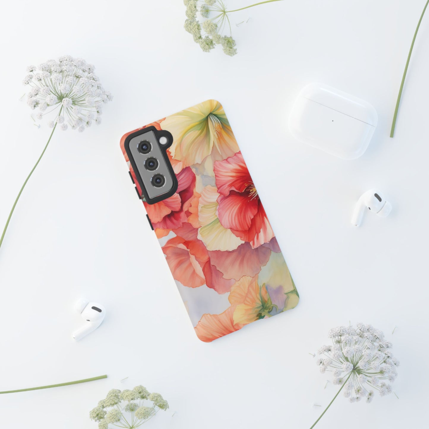 Gumamela Blush Pink Watercolor Floral – Samsung Galaxy Case