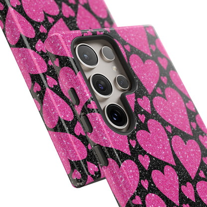 Glitter Hearts Samsung Galaxy Case