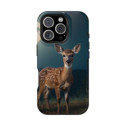 MagSafe-Compatible iPhone Case – Mystic Fawn Under the Moonlit Sky