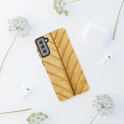 Golden Leaf Texture Samsung Galaxy Case – Minimal Nature