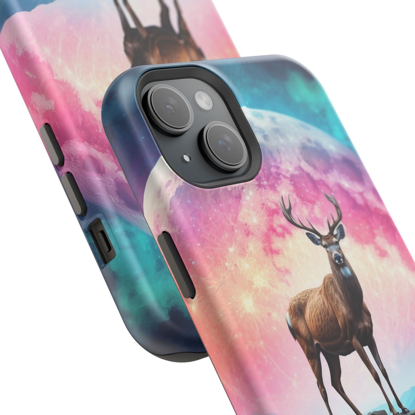 Vibrant Stag in Bloom – MagSafe iPhone Case