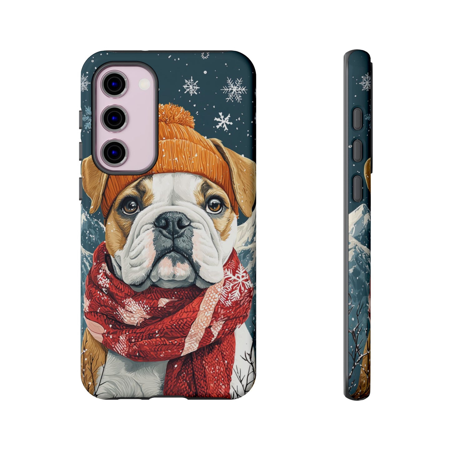 Cozy French Bulldog Samsung Galaxy Case – Rustic Fireplace Protective Cover