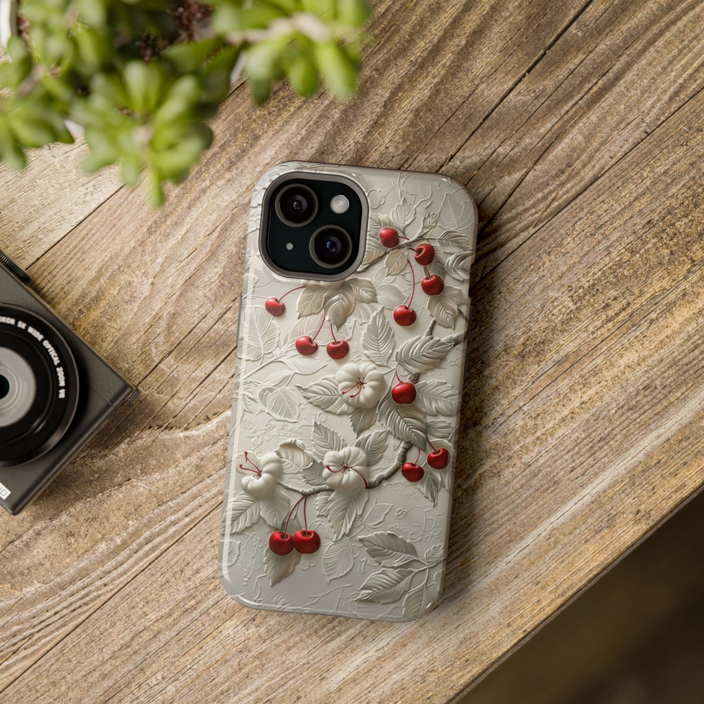 Unleash Your Inner Goddess With Our Athenian Elegance Cherry Marble Phone Case | A Blend of Classic Art and Modern Tech | Cute Cherries | Stone