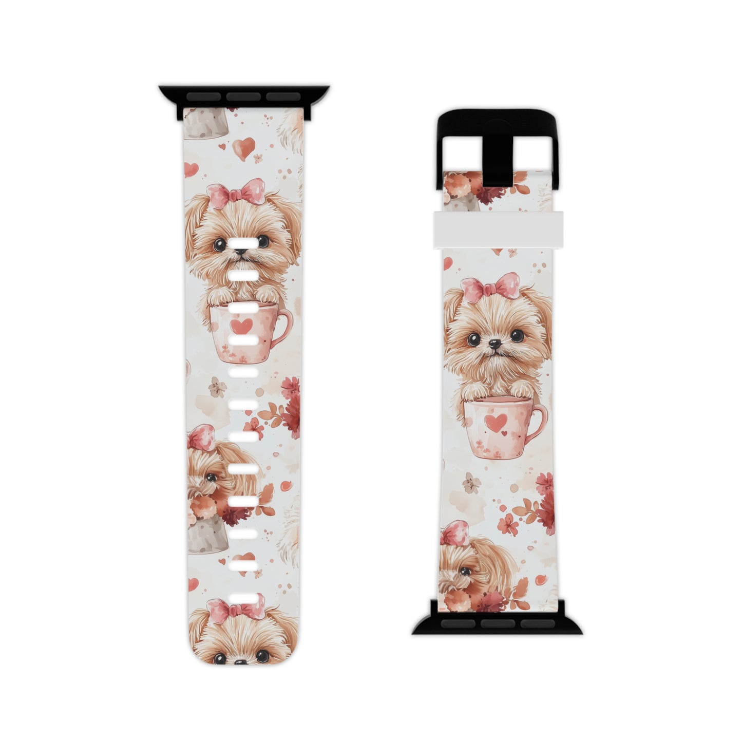 Puppies & Heart Mugs Apple Watch Band