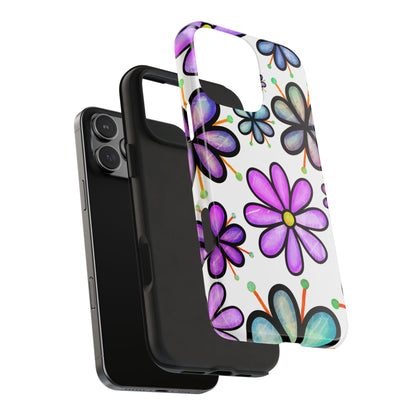 Whimsical Lavender Floral iPhone Case – Ultra-Slim, High-Gloss Finish