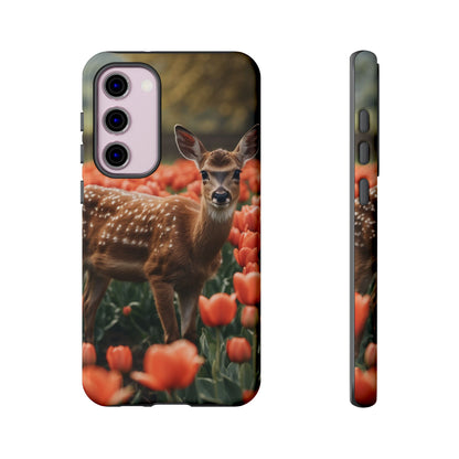 Fawn Among Tulips Samsung Galaxy Case