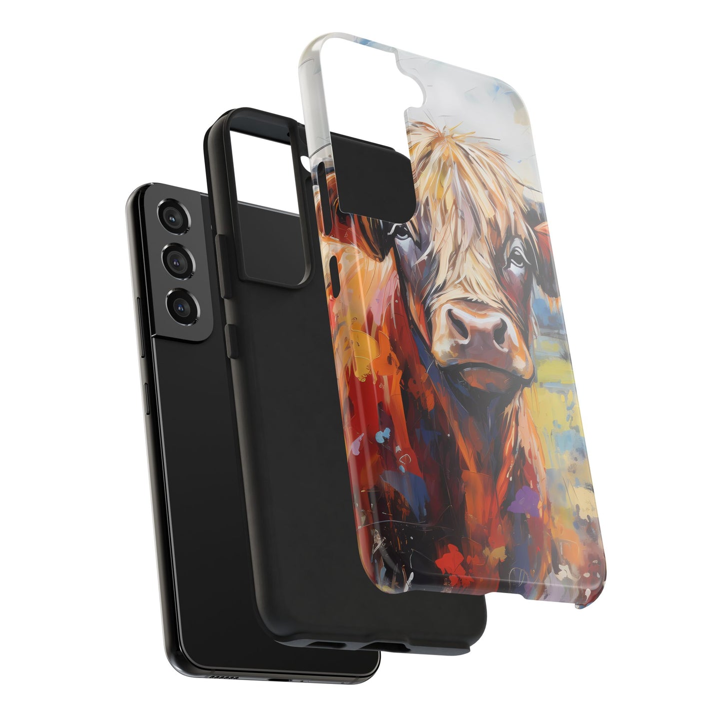 Cute Western Phone Case | Highland Cow | Robust Rocky Mountain-Inspired | Expressionism | Fresco