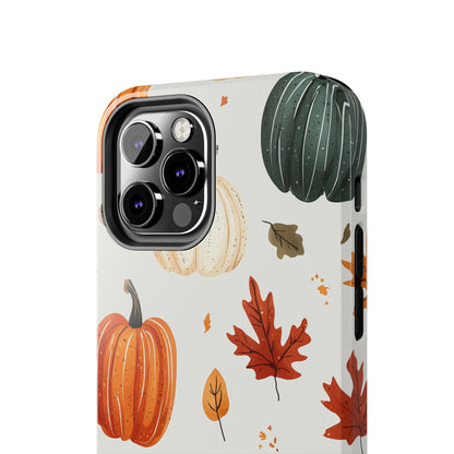 Autumn Pumpkin iPhone Case – Fall Leaves and Harvest Design