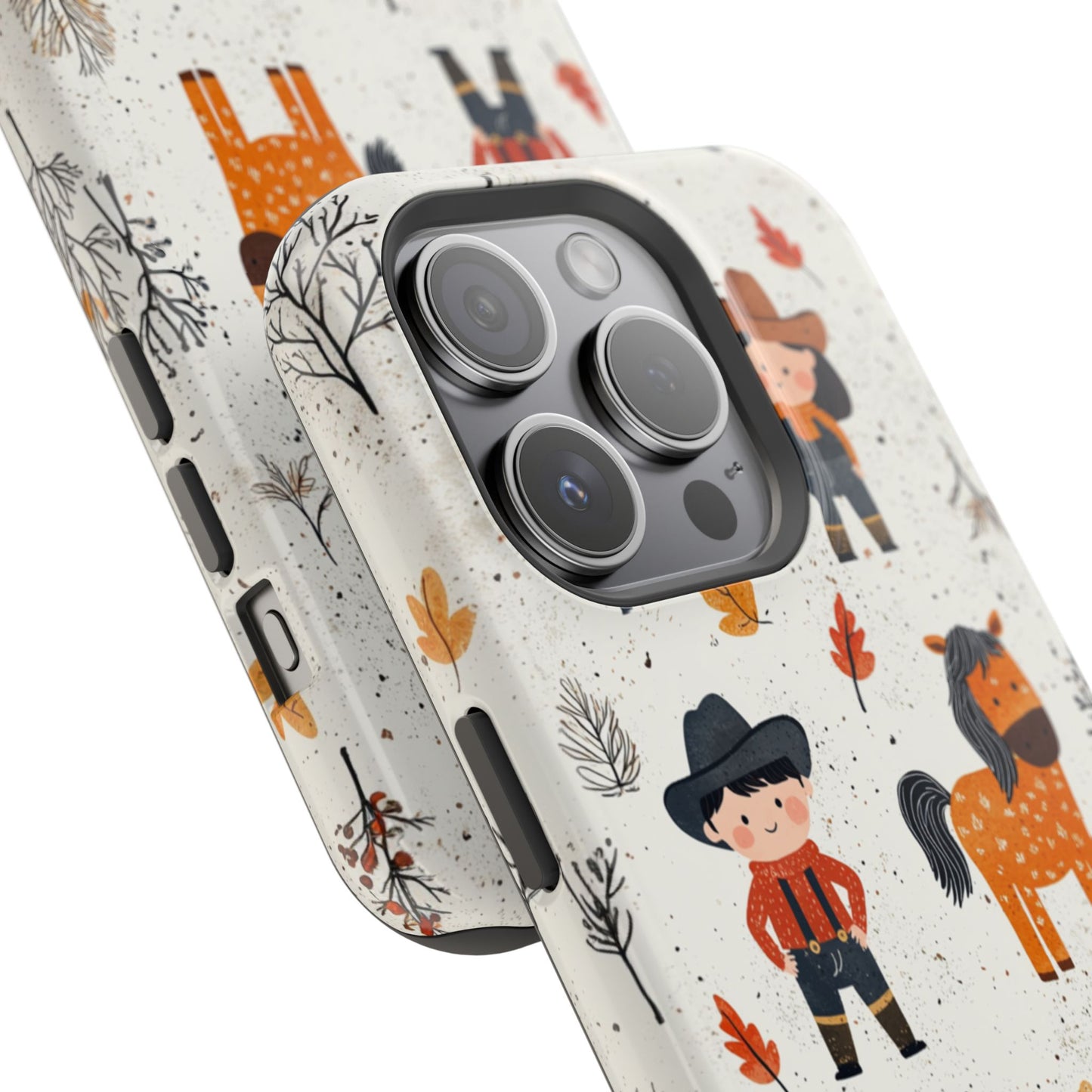 Cowboy Adventures Tough MagSafe iPhone Case – Cute Western Theme, Dual-Layer Protection