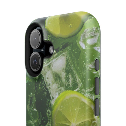 Refreshing Lime Splash MagSafe iPhone Case – Tough Protection, Vivid Dual-Layer Design