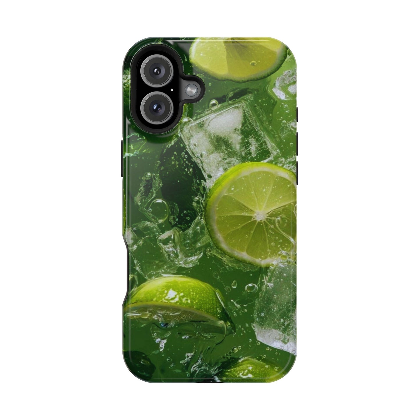 Refreshing Lime Splash MagSafe iPhone Case – Tough Protection, Vivid Dual-Layer Design