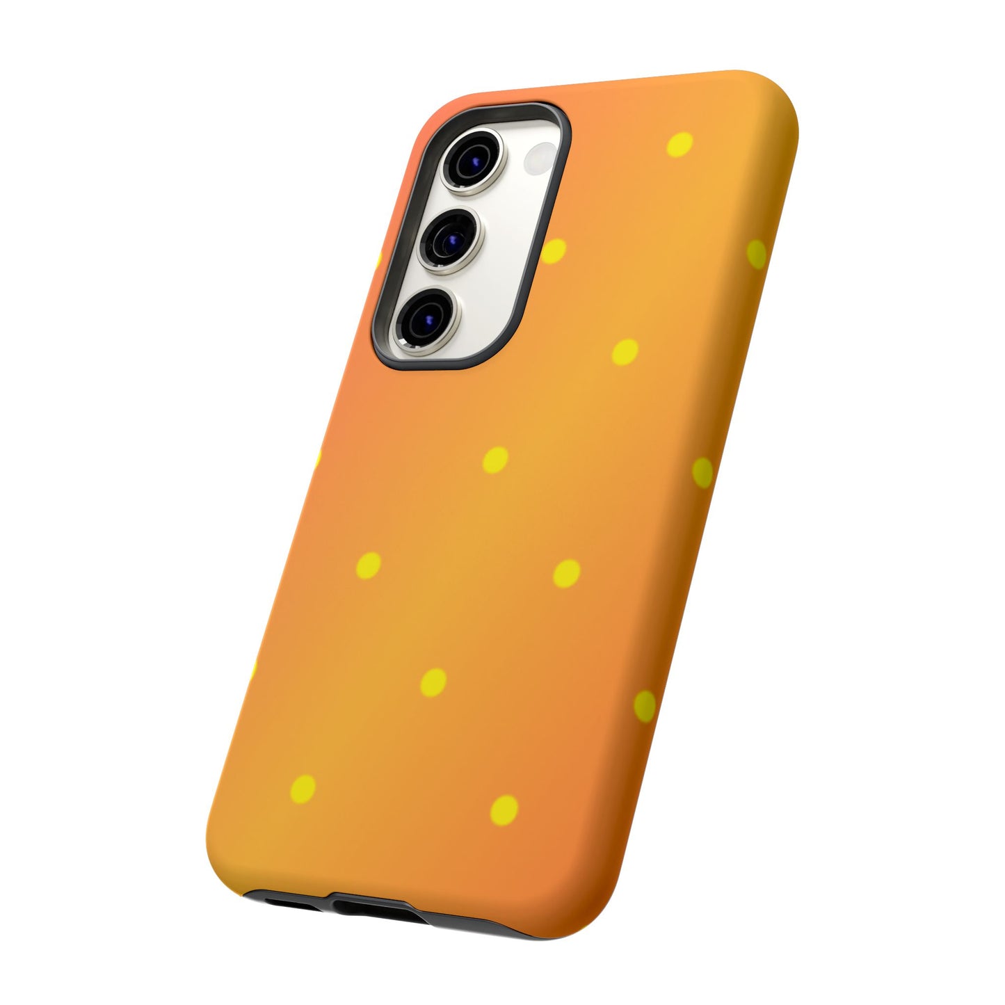 Sunset Gradient Polka Dots Samsung Galaxy Case – Shockproof, Matte Finish, Dual-Layer Protection