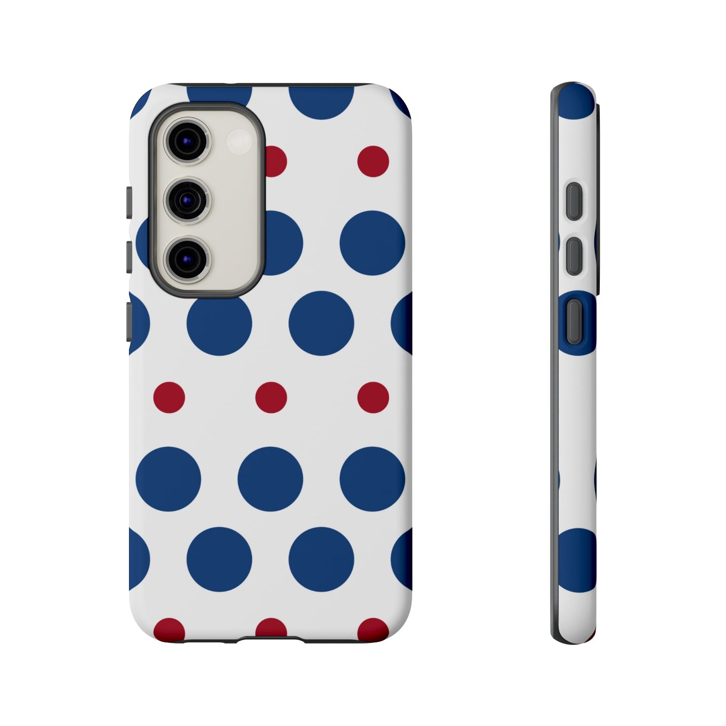 Bold Navy & Red Polka Dot Pattern – Samsung Galaxy Case