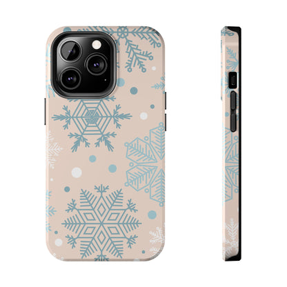 Winter Snowflakes iPhone Case – Shockproof, Smooth Matte Finish, Dual-Layer Protection