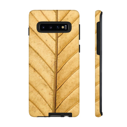 Golden Leaf Texture Samsung Galaxy Case – Minimal Nature