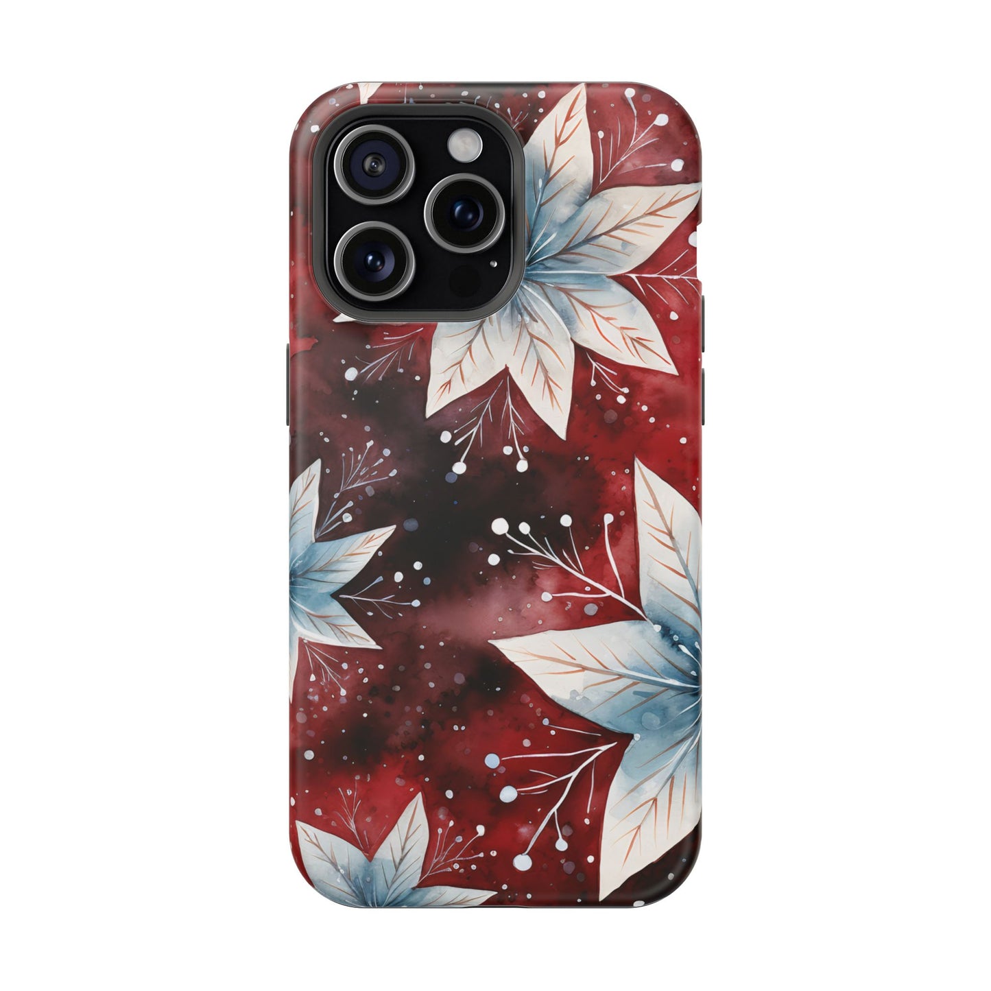 Winter Bloom Poinsettia – MagSafe iPhone Case