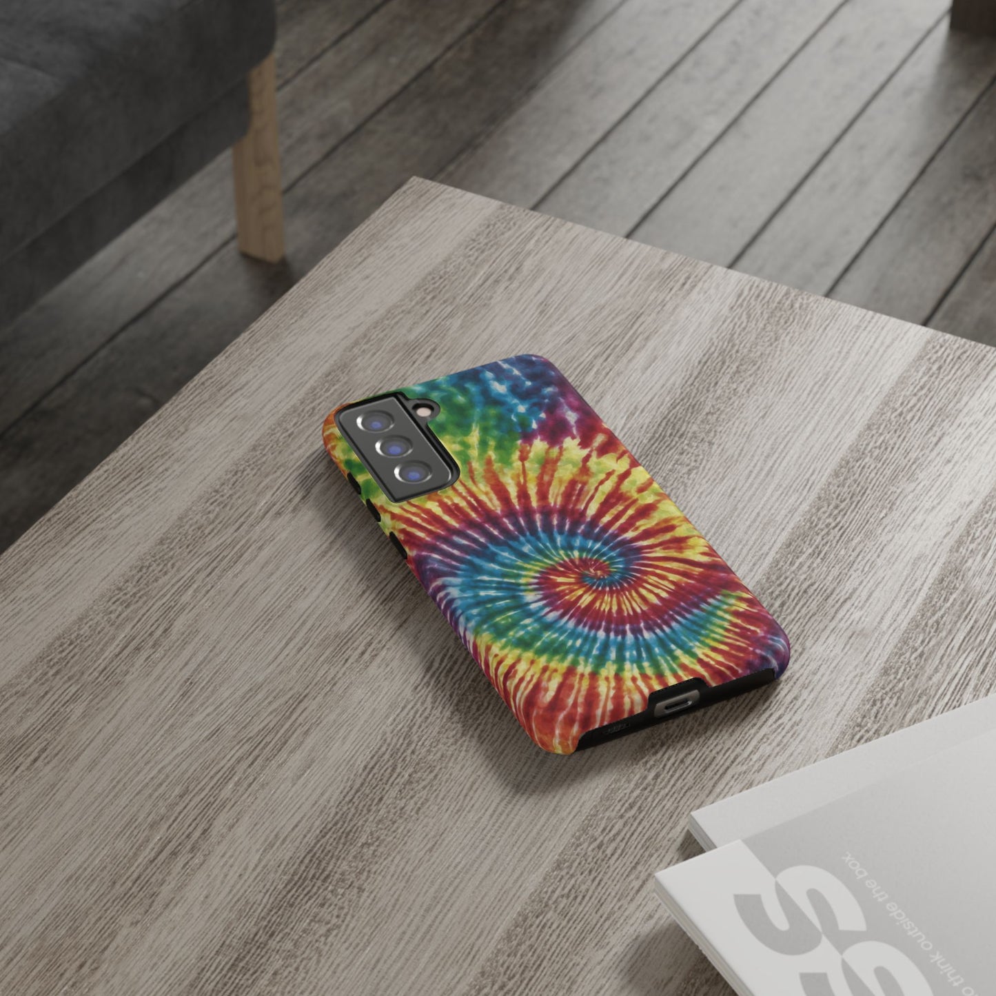 Colorful Retro Tie-Dye Samsung Galaxy Case – Spiral Rainbow Design