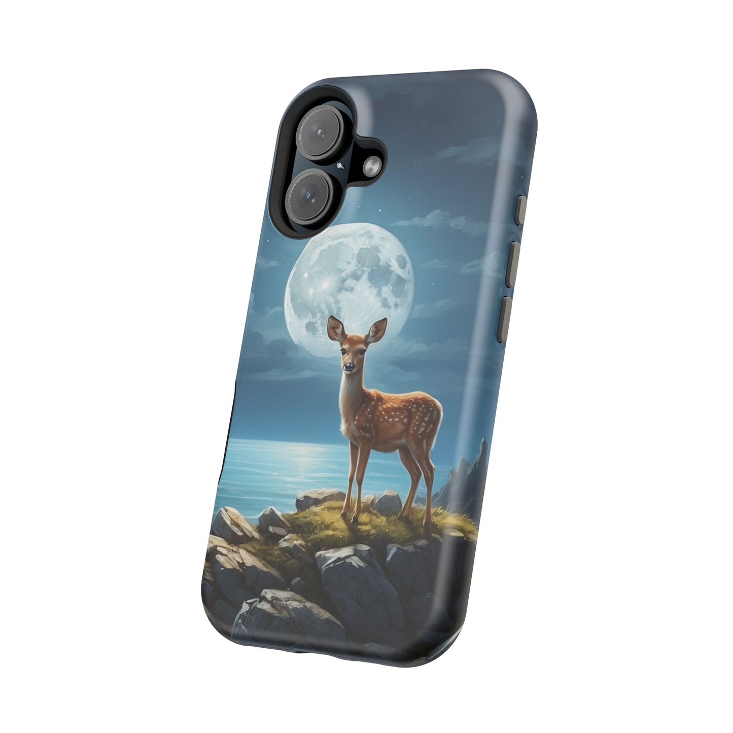 Enchanted Fawn Under the Moonlit Sky MagSafe iPhone Case