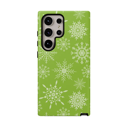 Green Snowflake Pattern – Samsung Galaxy Series Case