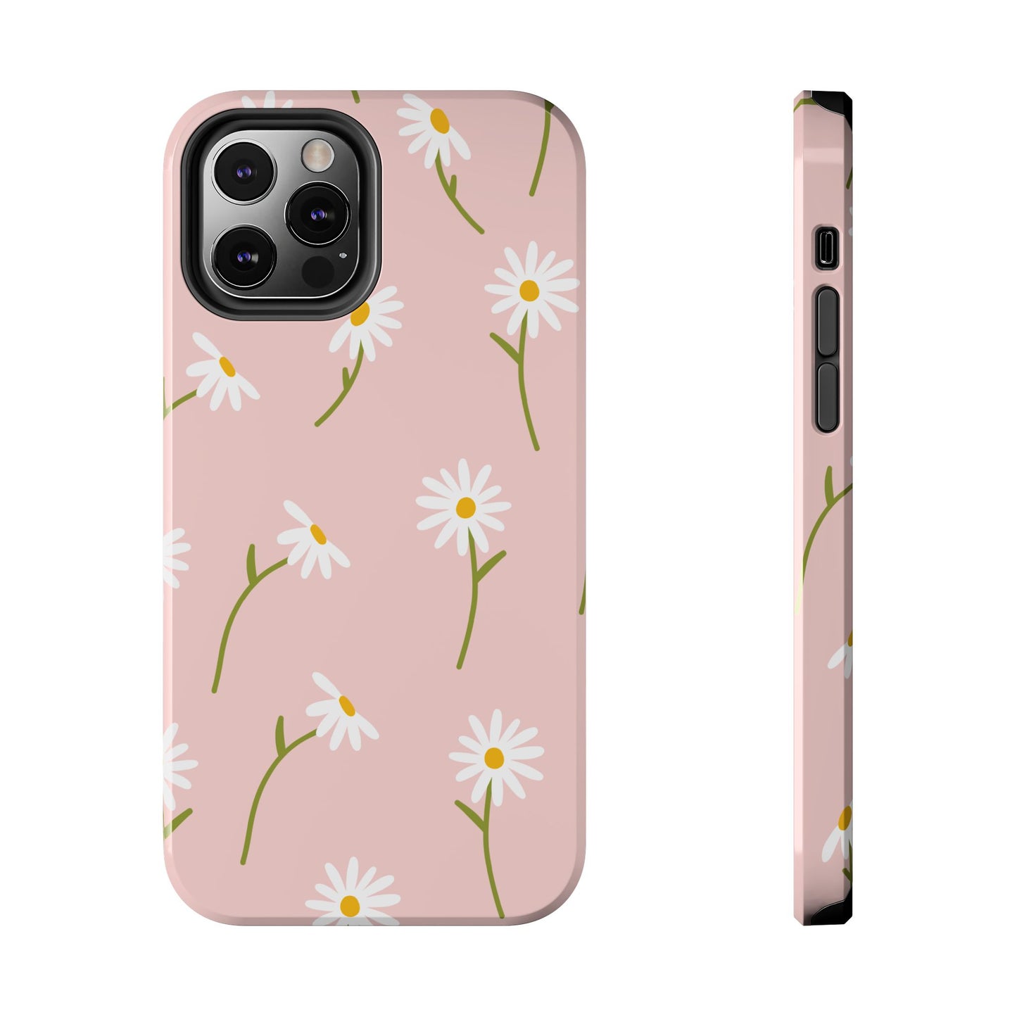 Daisy Delight Tough iPhone Case – Cute Floral Design with Dual-Layer Protection