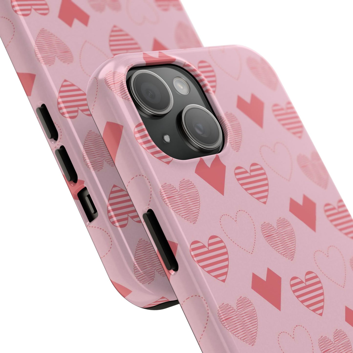 Striped Hearts iPhone Case