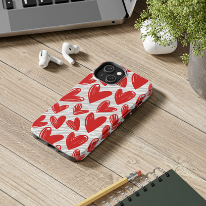 iPhone Case: Whimsical Heart Doodle