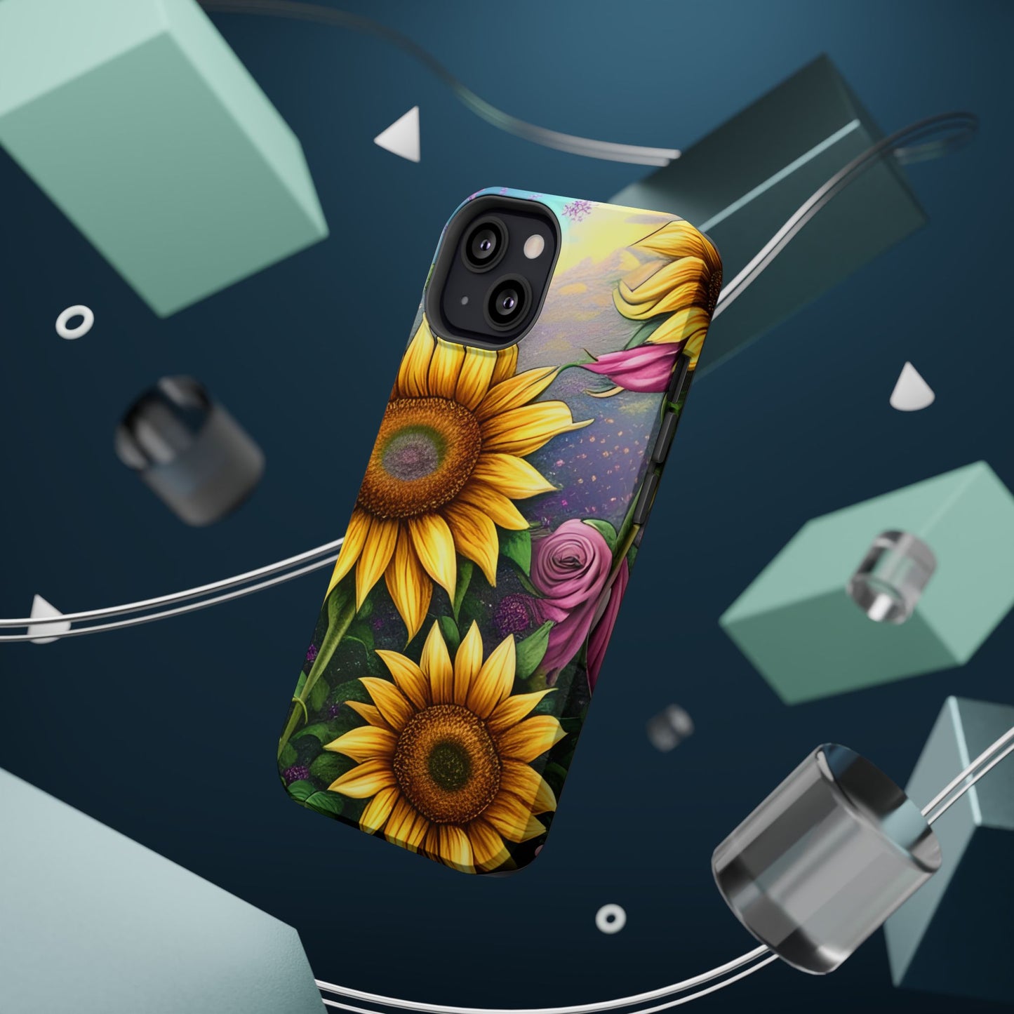 Whimsical Sunflower & Rose Garden - MagSafe iPhone Series Case