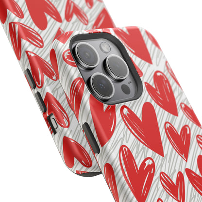 MagSafe Case: Whimsical Heart Doodle