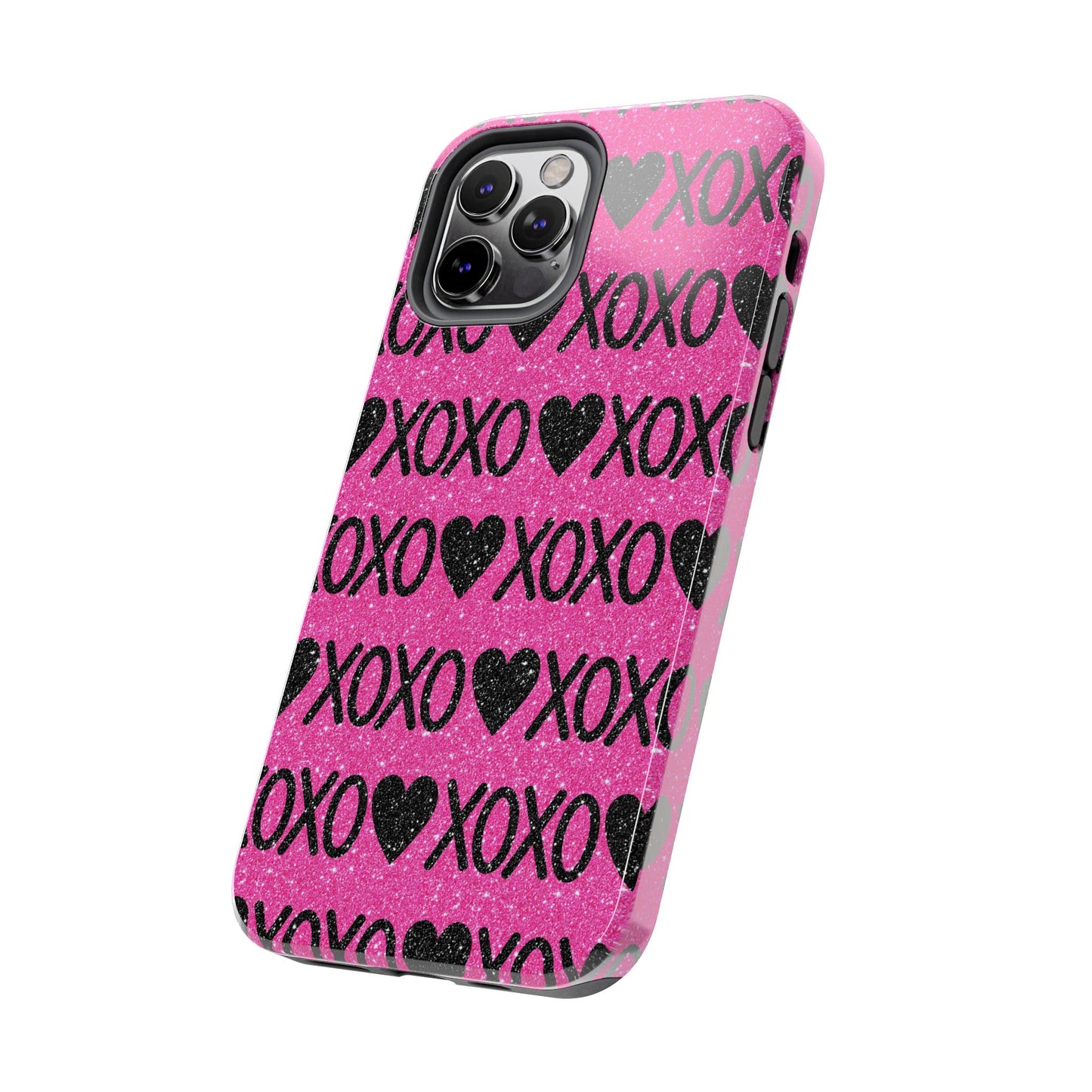 XOXO Glitter Hearts iPhone Case