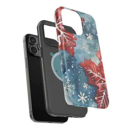 Crimson Snowflake Charm – MagSafe iPhone Case