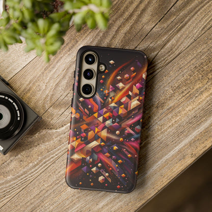 Vibrant Geometric Case | Futuristic Cosmic Art