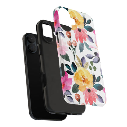 Blossoming Beauty – iPhone Series Case with Vibrant Watercolor Flowers