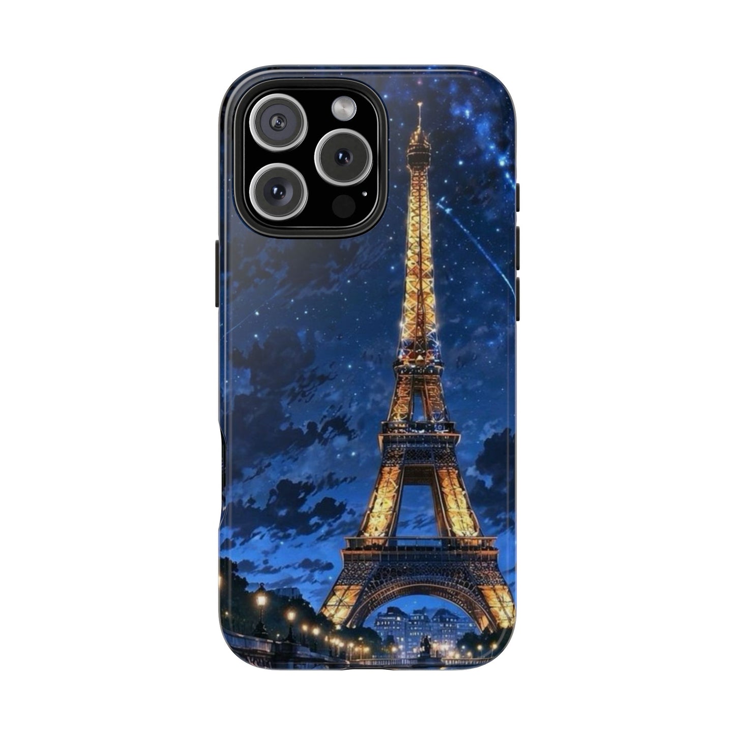 iPhone Case - Eiffel Tower Under Starlit Sky Design